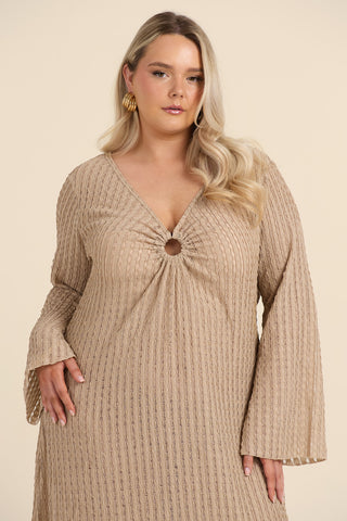 Curve Crochet Ring Detail Resort Kaftan