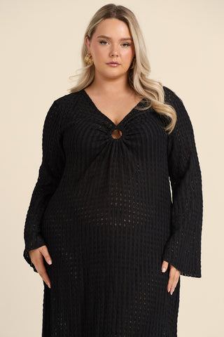 Curve Crochet Ring Detail Resort Kaftan