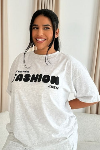 FASHION SZN 1ST EDITION Cotton Tee in Ice Grey