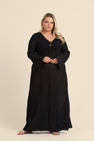 Curve Crochet Ring Detail Resort Kaftan