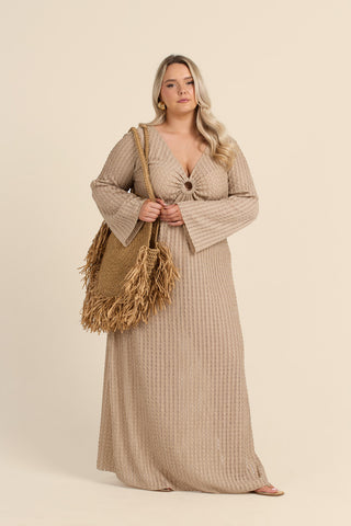 Curve Crochet Ring Detail Resort Kaftan