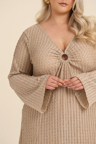 Curve Crochet Ring Detail Resort Kaftan