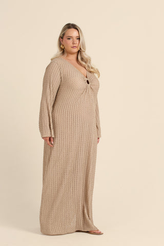 Curve Crochet Ring Detail Resort Kaftan