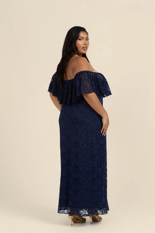 Curve All Over Lace Bardot Midaxi Dress