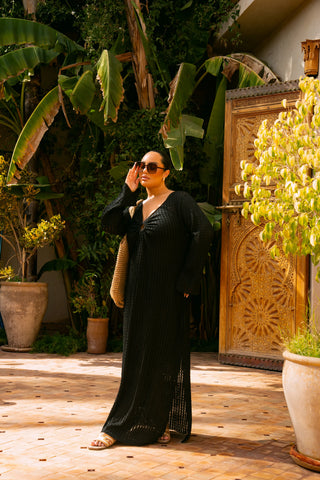 Curve Crochet Ring Detail Resort Kaftan