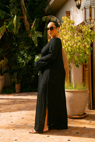 Curve Crochet Ring Detail Resort Kaftan