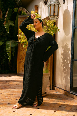 Curve Crochet Ring Detail Resort Kaftan
