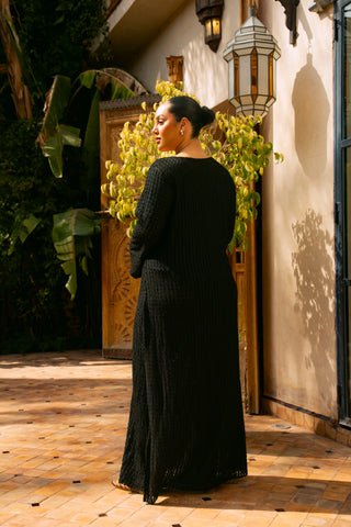 Curve Crochet Ring Detail Resort Kaftan