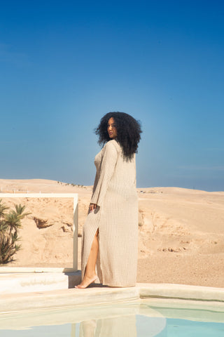 Curve Crochet Ring Detail Resort Kaftan