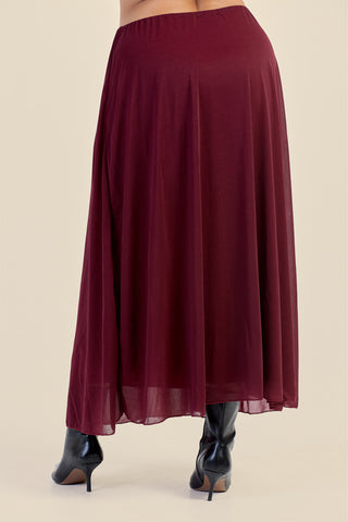 Curve Stretch Woven Maxi Skirt