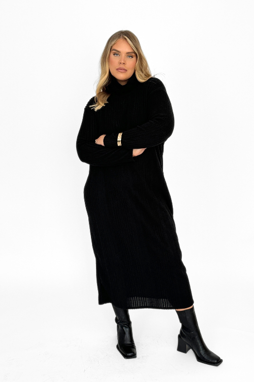 midaxi knitted dress Pretty Lavish Beau wrap knit midaxi dress in olive