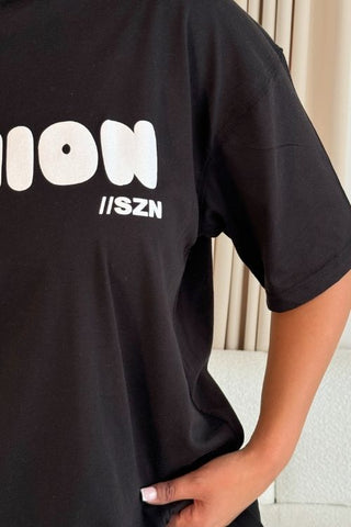 FASHION SZN 1ST EDITION Cotton Tee in Black