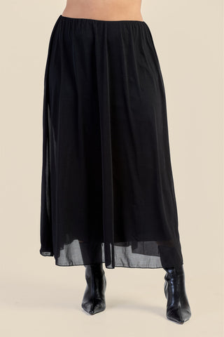 Curve Stretch Woven Maxi Skirt