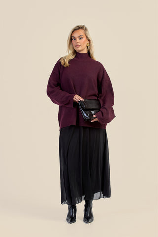 Curve Stretch Woven Maxi Skirt