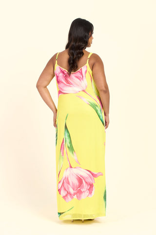 Curve Statement Floral Strappy Maxi Dress