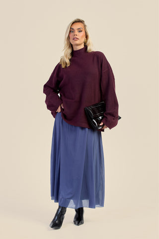 Curve Stretch Woven Maxi Skirt