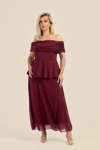 Curve Stretch Woven Maxi Skirt