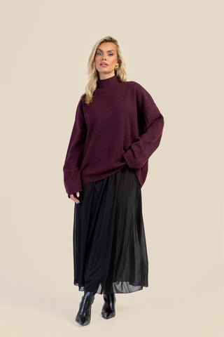 Curve Stretch Woven Maxi Skirt