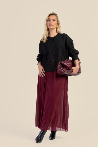 Curve Stretch Woven Maxi Skirt