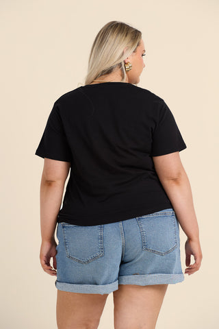 Curve V Neck Cotton Tee