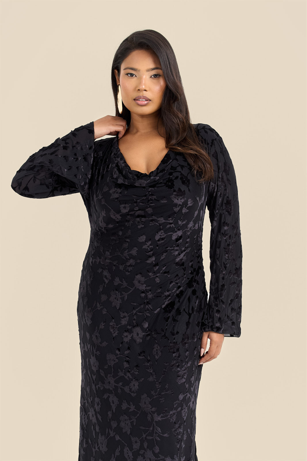 devore velvet maxi dress Devore Velvet Maxi Dress