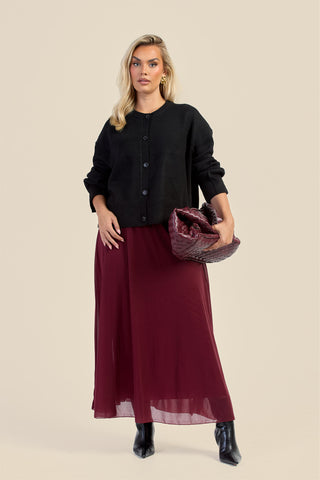 Curve Stretch Woven Maxi Skirt
