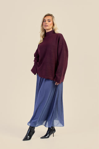 Curve Stretch Woven Maxi Skirt