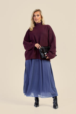 Curve Stretch Woven Maxi Skirt