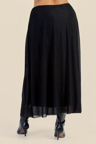 Curve Stretch Woven Maxi Skirt