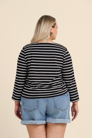 Curve Striped Cotton Top