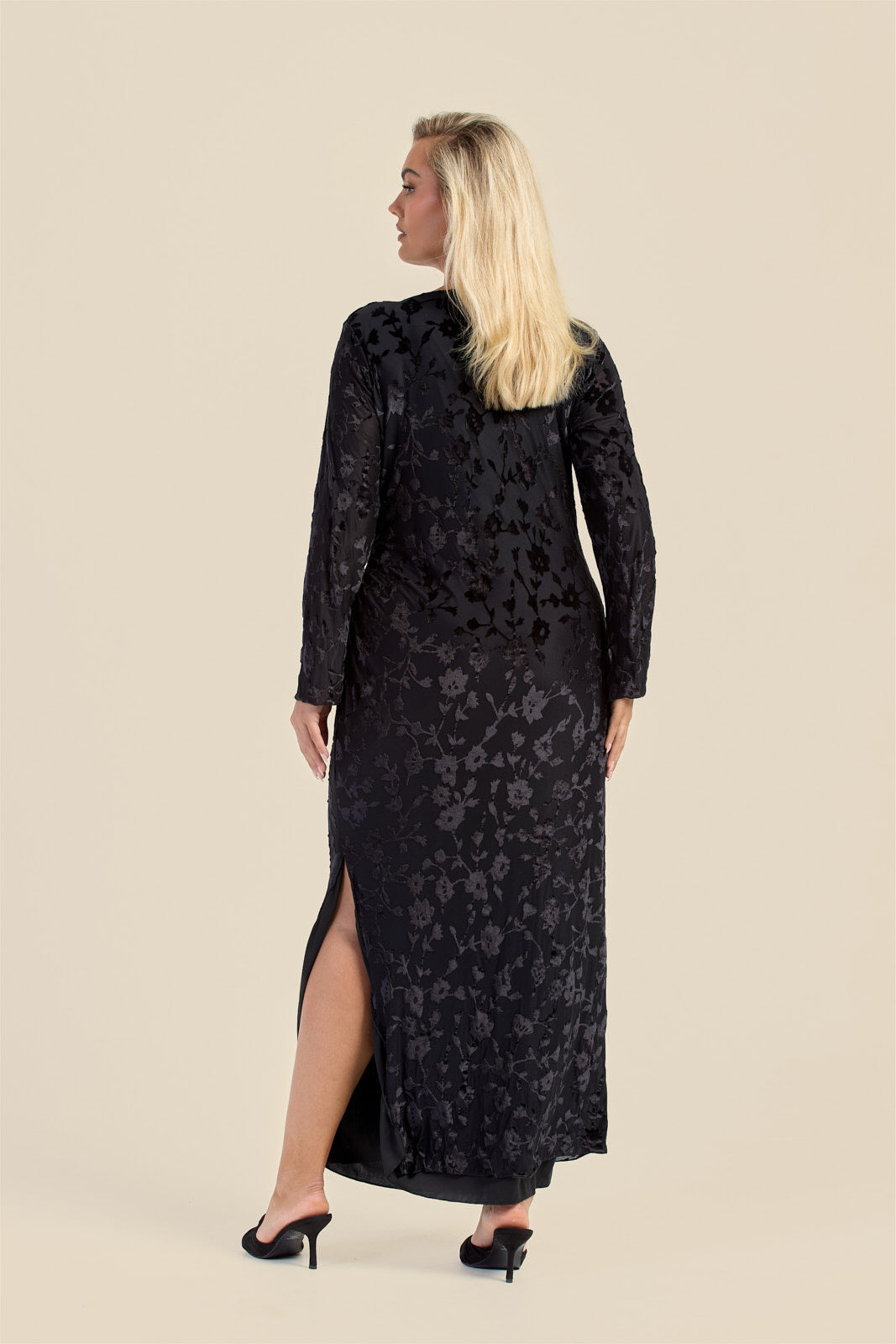 devore velvet tie front maxi dress Devore Velvet Maxi Dress