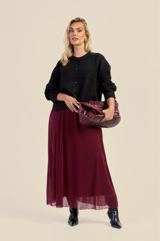 Curve Stretch Woven Maxi Skirt
