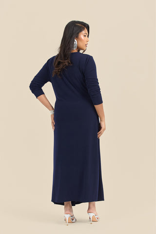 Plus Size Ruffle Side Midi Dress