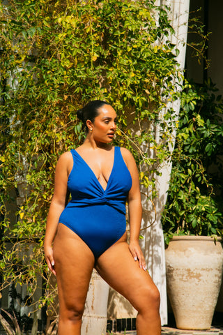 Curve Twist Front Crinkle Sculpting Swimsuit